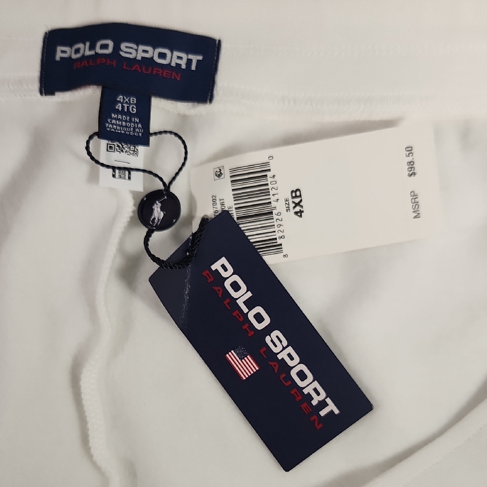 NWT Men's Polo Sport Ralph Lauren White Shorts - Picture 2 of 5